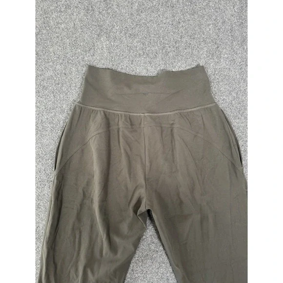 Athleta Salutation Jogger Pants Womens Small Gray Logo Yoga Stretch High Rise - Picture 13 of 14